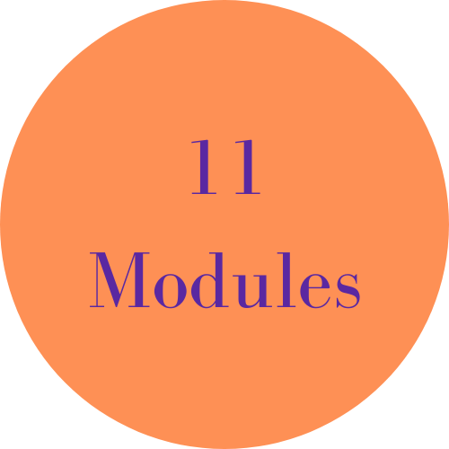 11 modules aligned